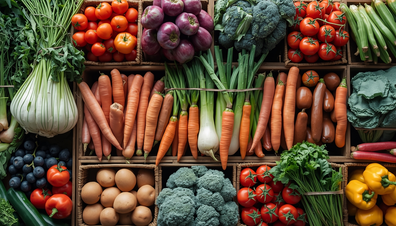 Crizelondhitel market produce arrangement